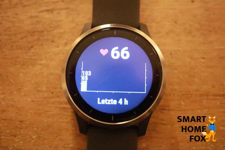 Измерение пульса на экране Garmin vivoactive 4.